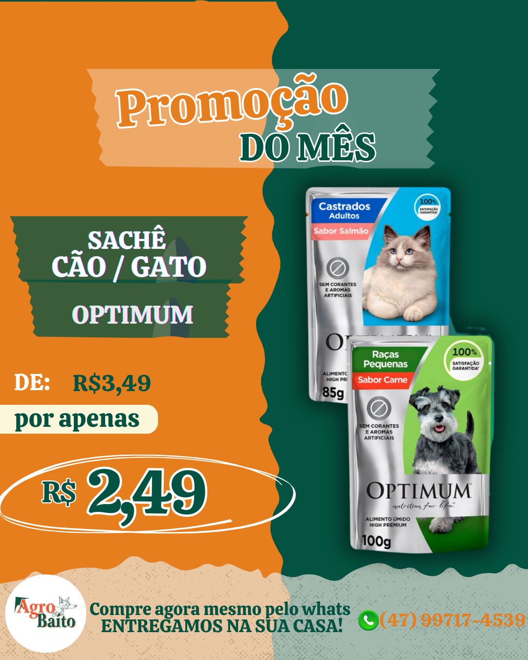 Feed - Cão e gato - Optium Sache