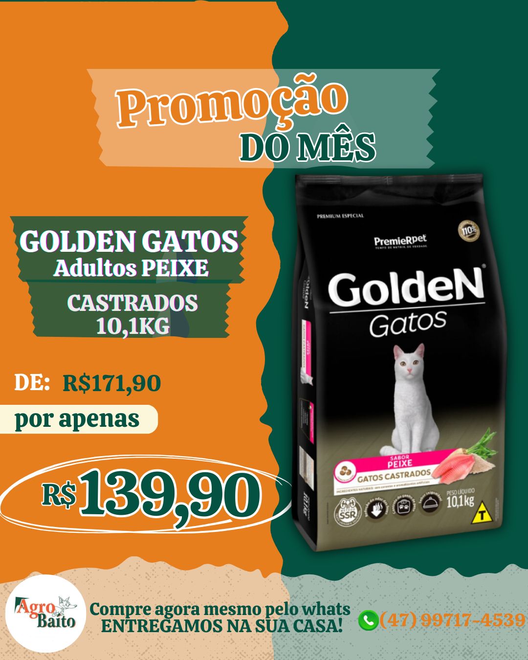 Feed - Gatos - Golden 10 Kg