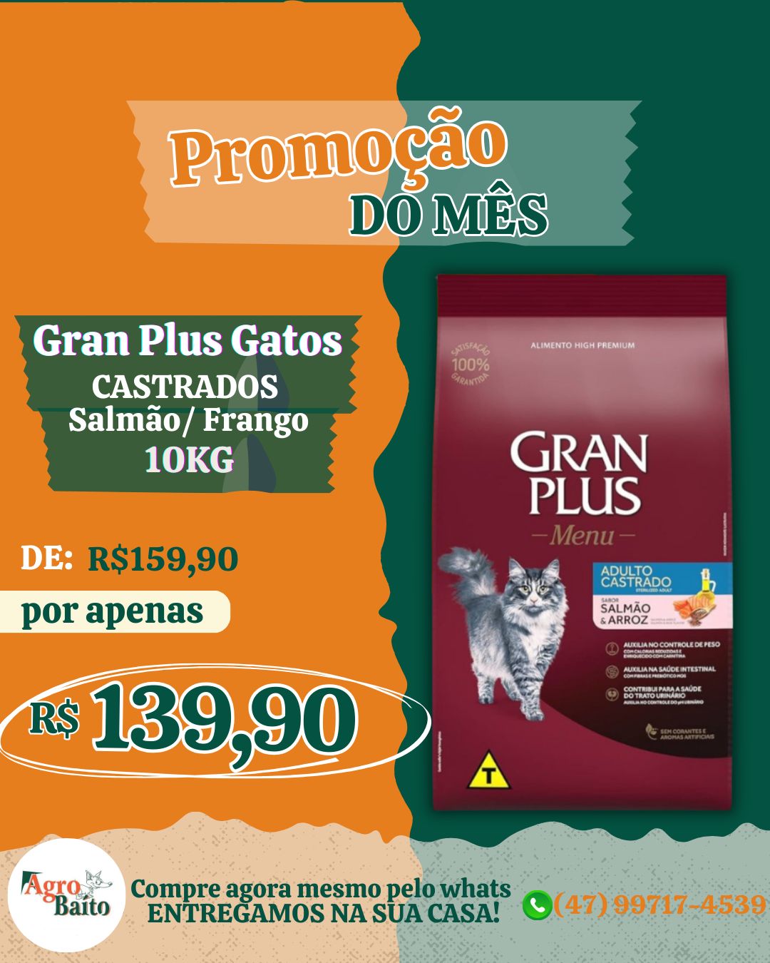 Feed - Gatos - Gran Plus 10 Kg