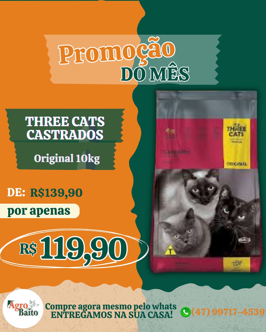 Feed - Gatos -Three cats 10 Kg